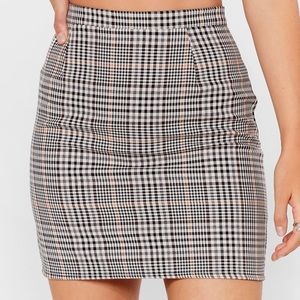 Nastygal plaid high waisted skirt